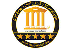 Wheatland Bank - Bauer Financial 5-Star Award September 2023

